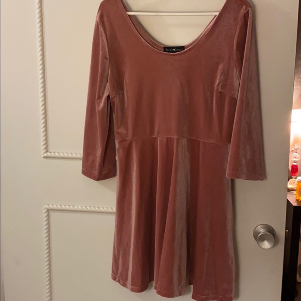 Velvet pink party dress